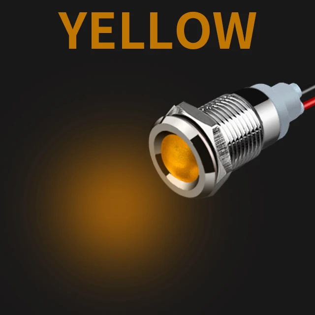 

Светодиодная сигнальная лампа с алюминиевым покрытием, 3-6, 12-24, 220 В, 6/8/10/12/16/19/22 мм, водонепроницаемая, IP65, черная, 1 шт.