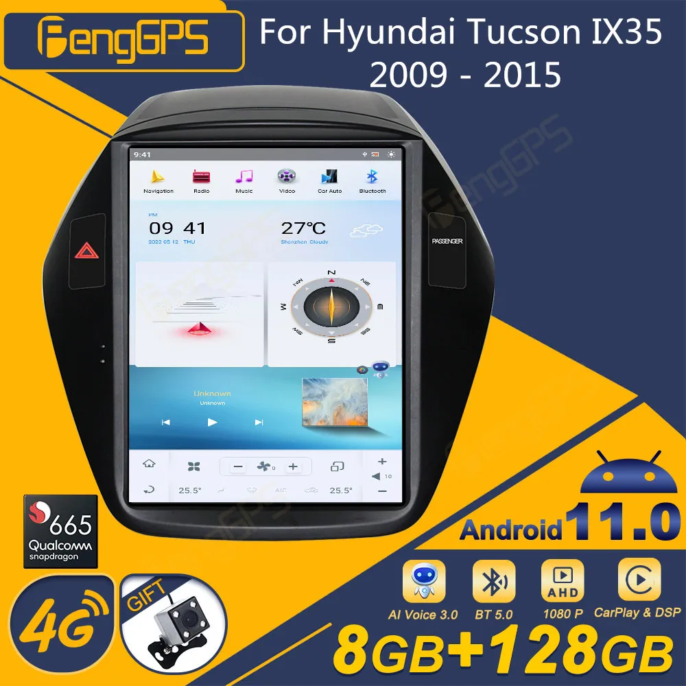 

Автомагнитола для Hyundai Tucson IX35 2009-2015, Android, экран Tesla, 2Din, стереоприемник, Авторадио, мультимедийный плеер, GPS-навигатор
