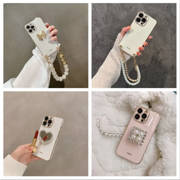 

Luxury Plating Metal Alien Bracelet Soft Phone Case For Samsung S22 Ultra S21 S20 S10 Plus S21FE Note20 Ultra 10 Pro 10Lite A81