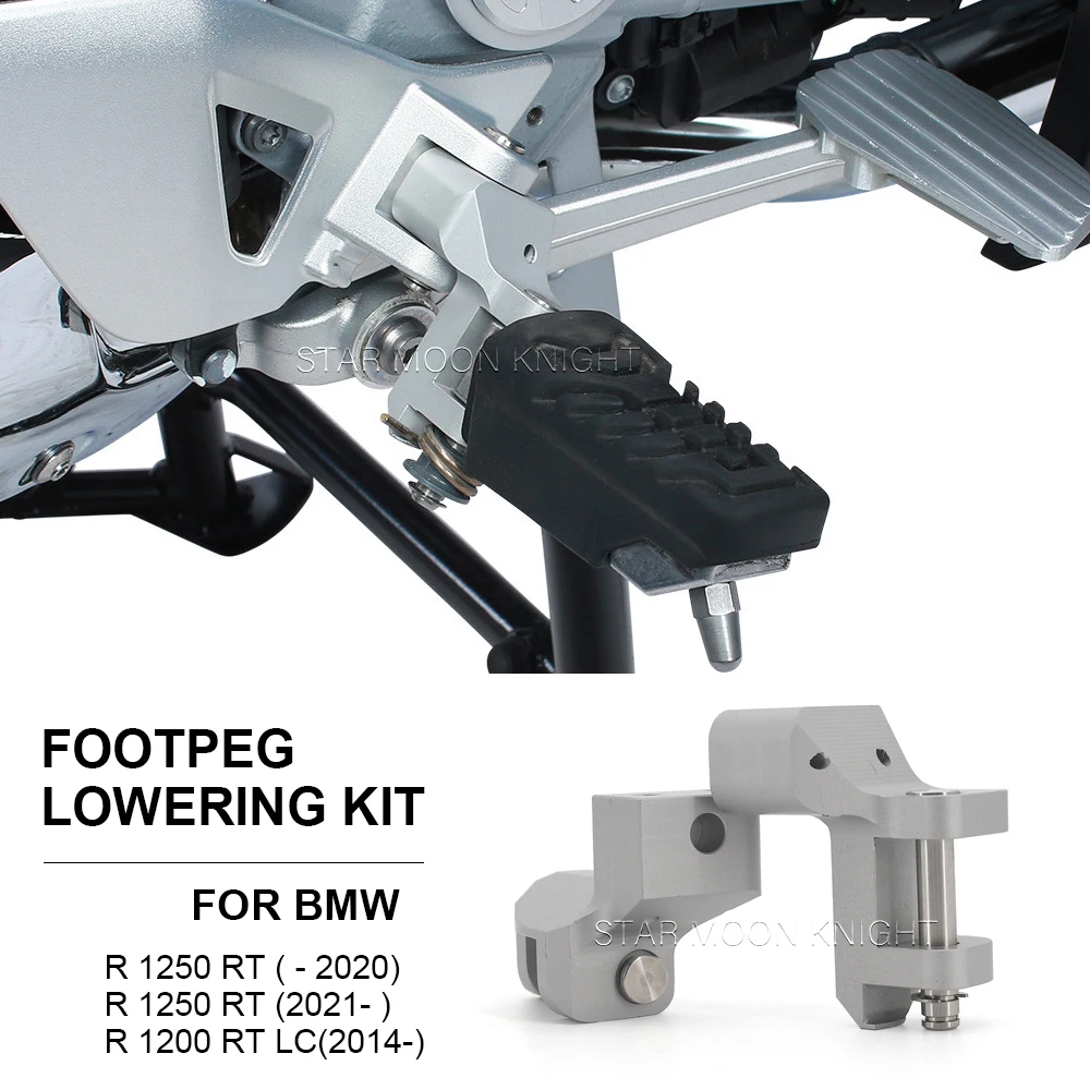 

Driver Ride Footrest Lowering Footpeg Kit For BMW R1250RT R1200RT LC 2014-2021 R1200 R 1250 1200 RT Motorcycle Front Foot Pegs