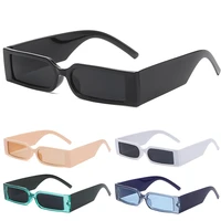 fashion retro small frame sunglasses for women men cyberpunk glasses ins style rectangle frame sun glasses unisex
