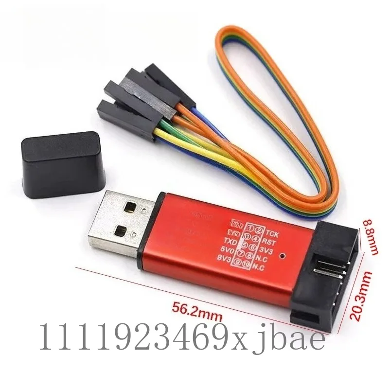 Фото Кабель для автоматического загруза STC, USB-TTL программатор для микроконтроллеров, с функцией холодного запуска, STCISP, полностью изолированный тип №2
