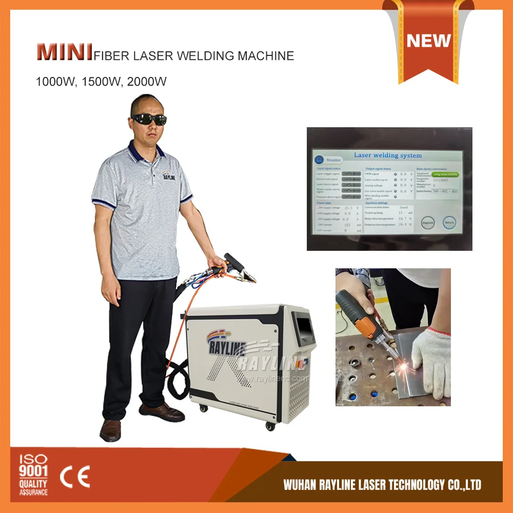 2000 Вт Мини-лазерный сварочный аппарат с воздушным охлаждением 4 в 1 Сильная резка