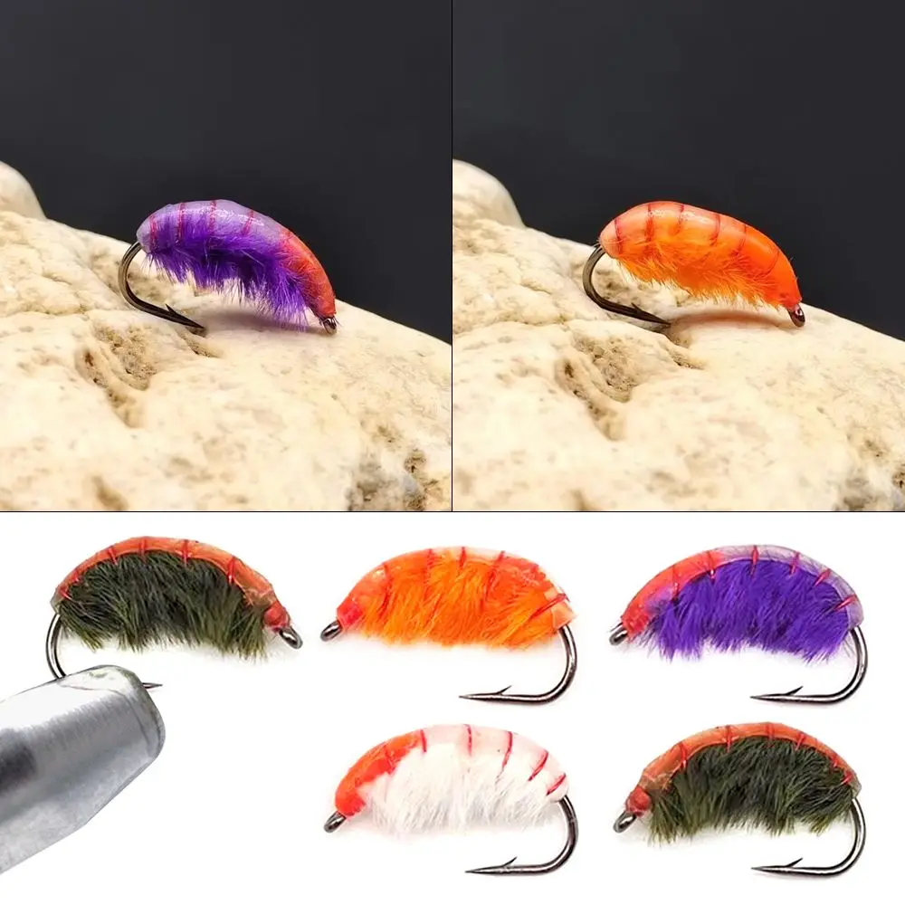 

5pcs Lure Tide Insect Jack Nymph Fishing Flies 10# Fly Fishing Fly Hook Hair Hook Artificial Bait Fly