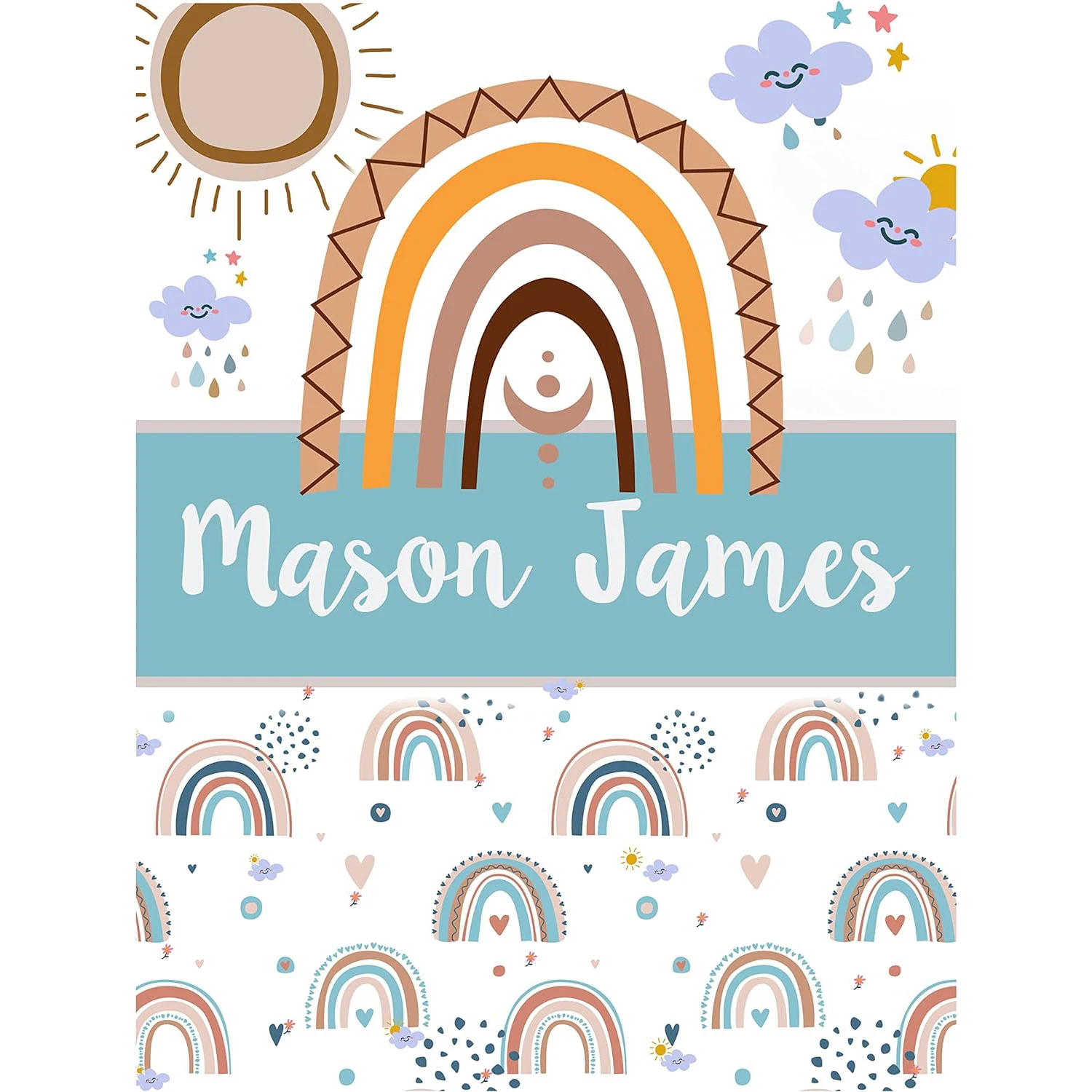 Мягкое одеяло детское на заказ Радужное для мальчиков и девочек лучший подарок