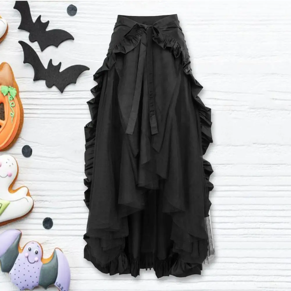 Женская юбка в стиле ретро Хэллоуин косплей стимпанк готическая с запахом