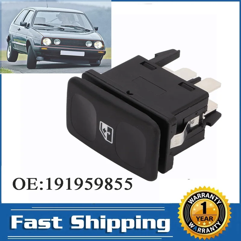 

Rear Left Right Passenger Window Control Switch Console Lifter Regulator Button for VW Jetta Polo Golf GOLF MK2 GTI 191959855