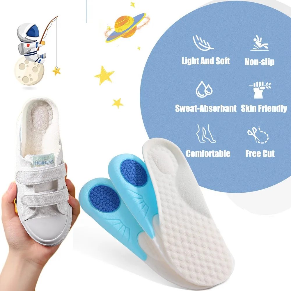 Kids Memory Foam Orthotics Insoles for Flat Feet Arch Support Correction Foot Care for Kid Orthopedic Insole Soles Shoes Inserts