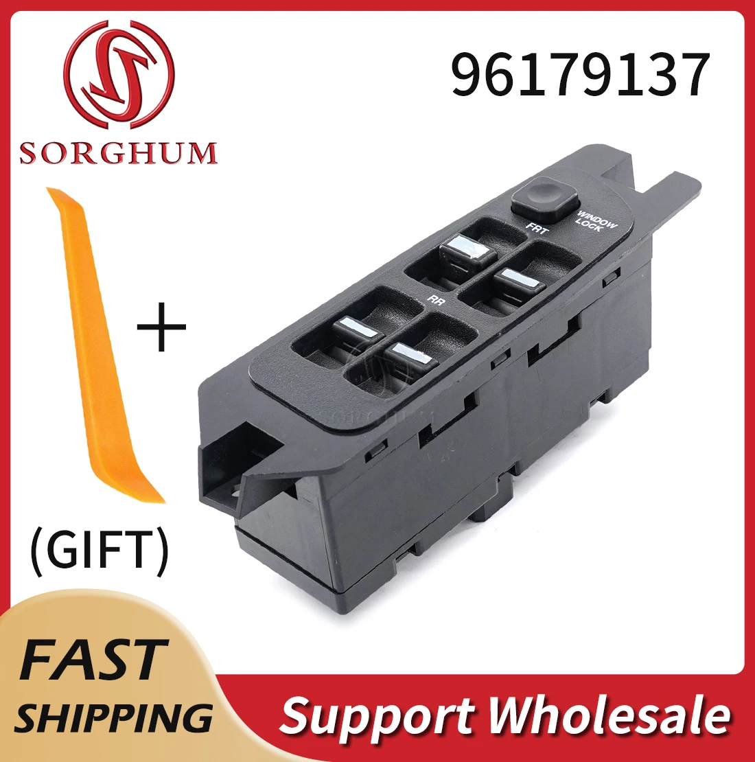 

Sorghum 96179137 Car Window Lifter Control Switch Button For Daewoo Nexia N100 N150 Saloon 1997-2008 96210780 96179136