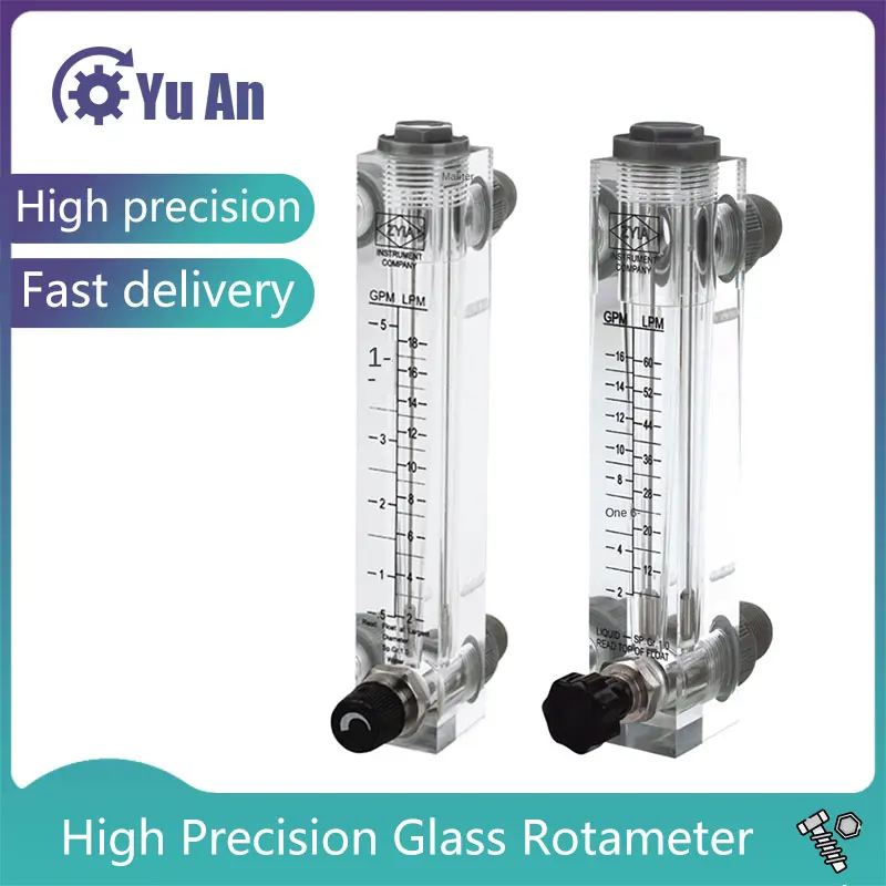 

High-Precision Organic Glass Rotor Floater Panel Type Flow Meter Gauge Liquid Water Gas LZM-15Z 1Pcs