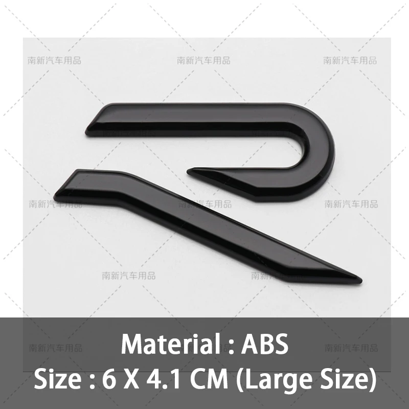 

3D ABS Новый R значок, Эмблема багажника, автомобильные наклейки, наклейки для VW Volkswagen Golf 6 7 8 GTI MK6 Mk7 MK8, автомобильные аксессуары для стайлинга