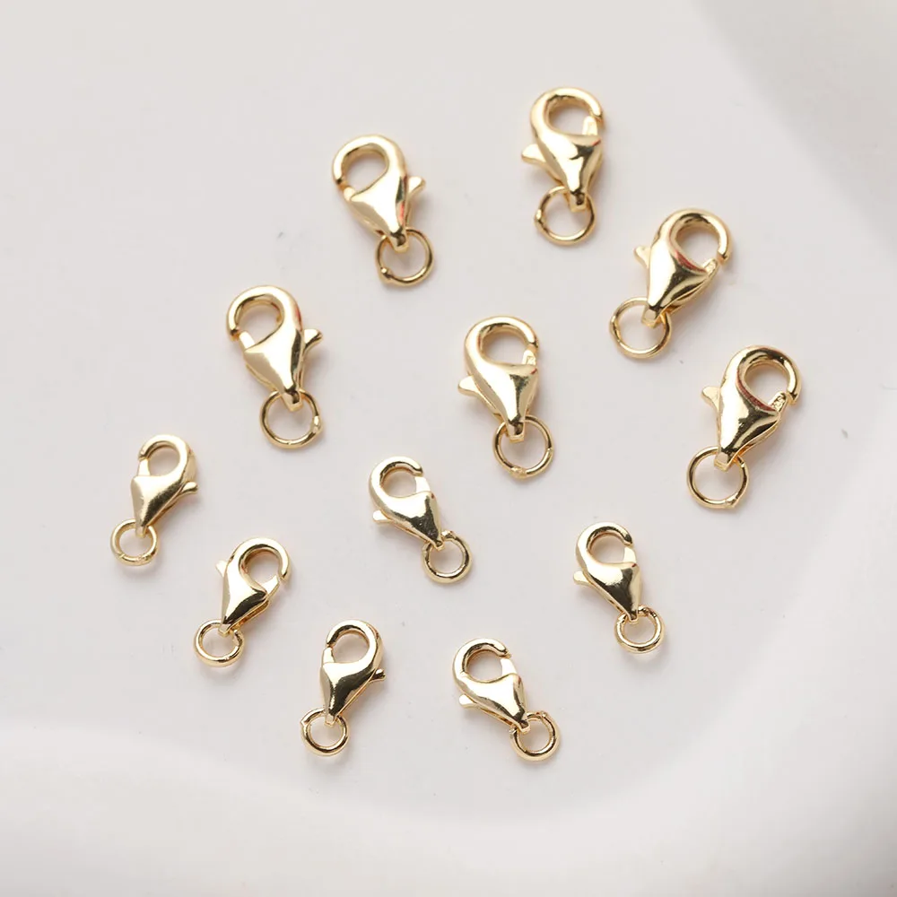 Сохраняющая цвет пряжка-лобстер в обертке из 4 карат закрытое кольцо имитация