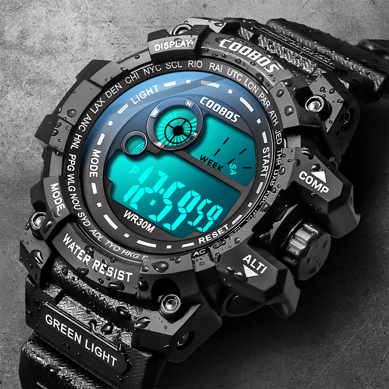 

Fashion Men's LED Digital Watch Date Luminous Outdoor Sport Waterproof Watches For Man Date Military Clock Relogio Masculino