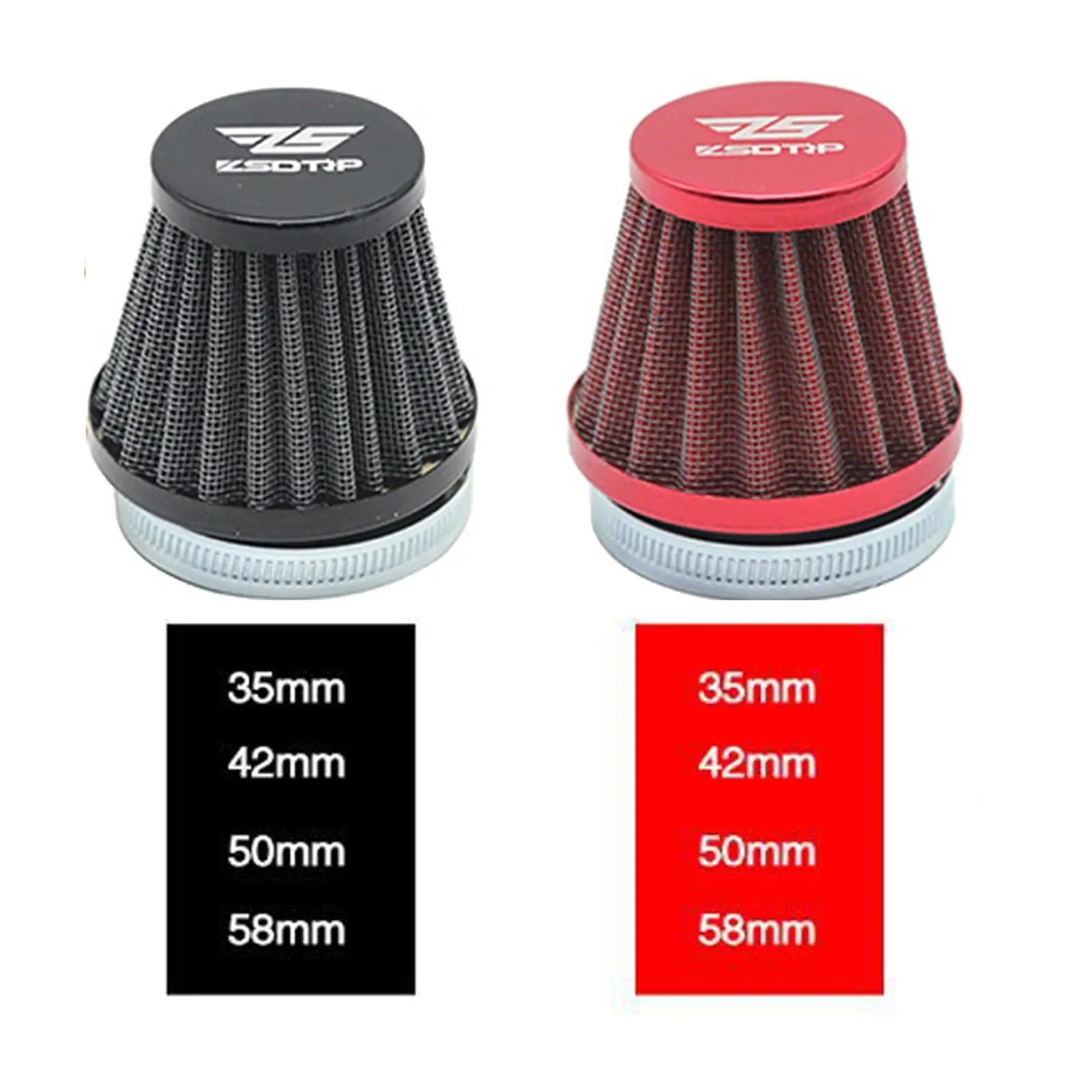 

Motorcycle Air Filter Durable Direct Replaces Premium 35mm / 42mm / 50mm / 58mm Intake Mushroom Head Cleaner for Motorbikes