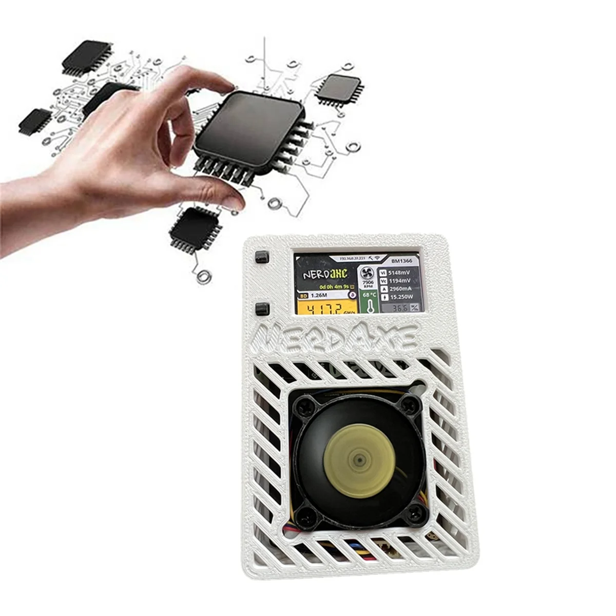 NerdAxe Miner Nerdminer 500Gh/S S19XP BM1366 ASIC Bitcoin Mini Лотерейный майнер EU PLUG