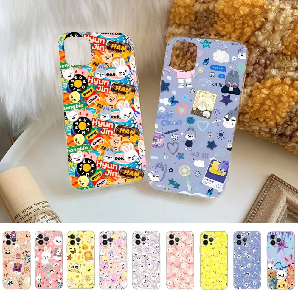 

Hot Kpop Stray kids skzoo Phone Case For iPhone 14 13 12 Mini 11 Pro XS Max X XR SE 6 7 8 Plus Soft Silicone Cover