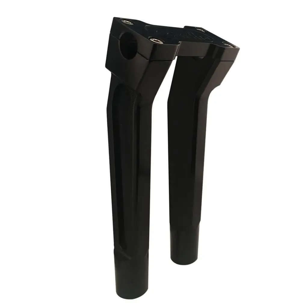

10" Inch HandleBar Riser Mount Universal Motorcycle Aluminum Alloy Black