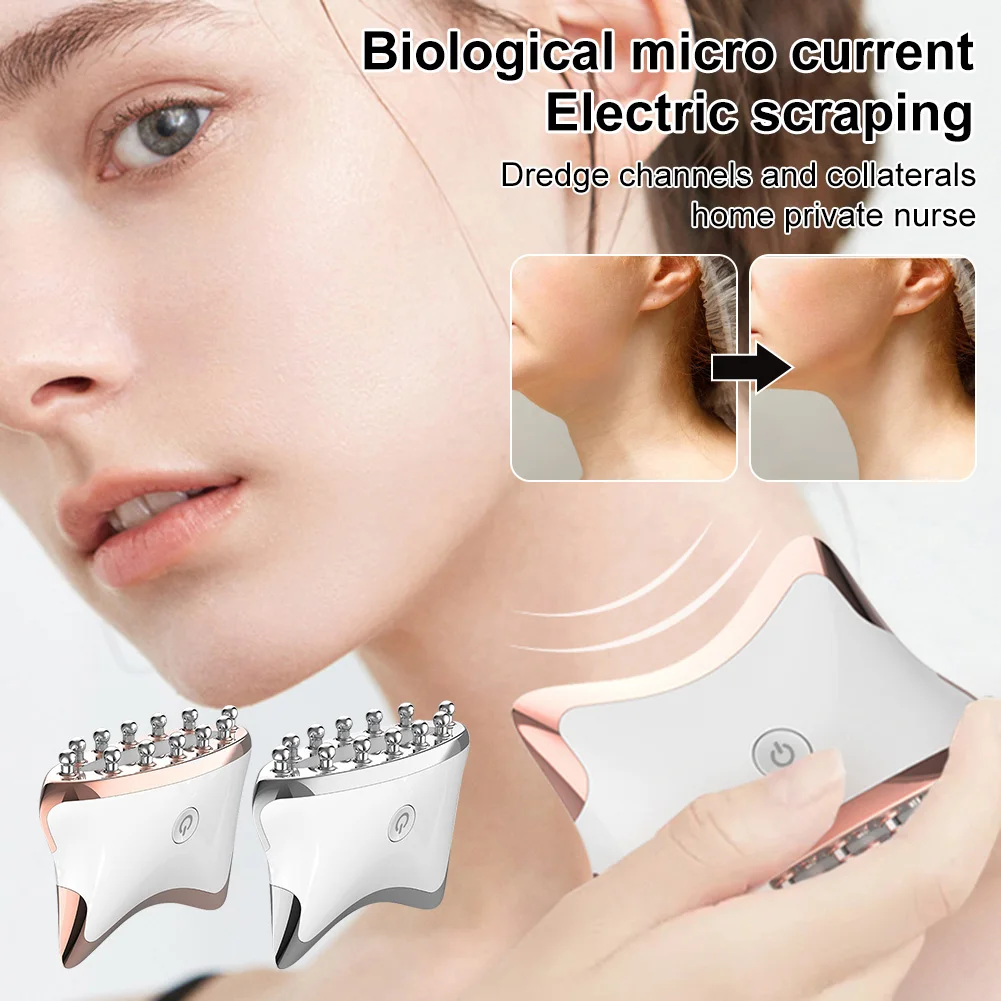 

Electric Face Massager 3 Color LED Light EMS Scraping Machine Guasha Board Anti-Wrinkles Face Lifting Massager Beauty Device