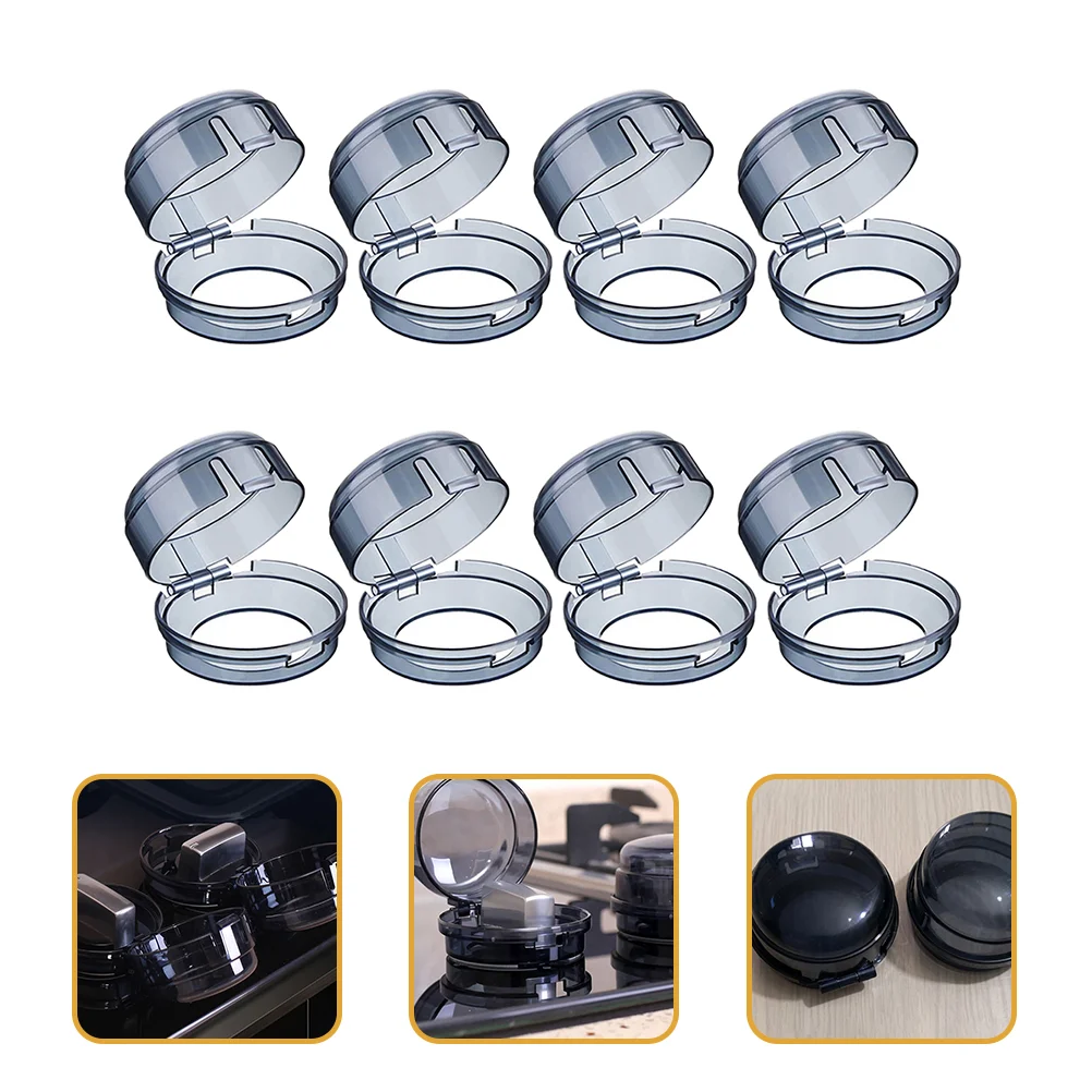 

8 Pcs Knob Cover Stove Protector Child Safety Guard Oven Switch Plastic Gas Covers Baby