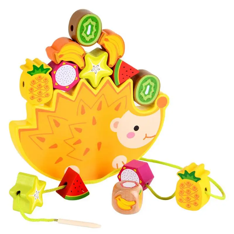 

14 Pcs Wooden Stacking Toys Wooden Stacking Fruit Toys For Kids 2 In 1 Wooden Blocks For Stacking Toddler Games Gifts For 2 3 4