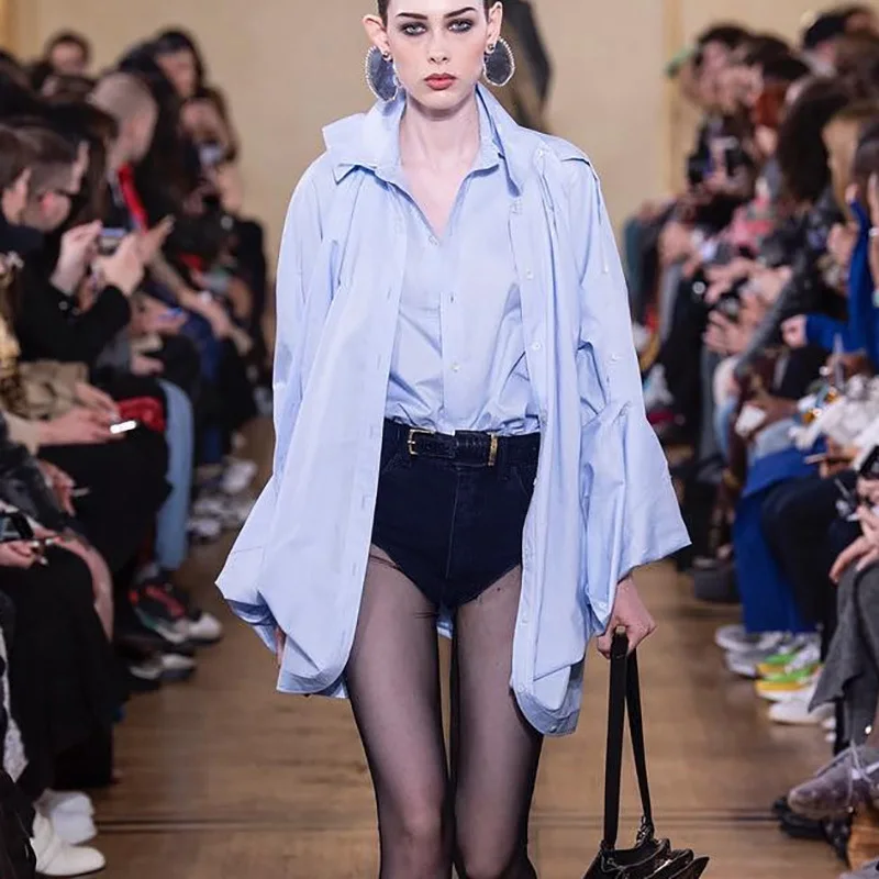 Summer Streetwear Ladies High Waist Sexy Denim Ultra Shorts Female Mini Triangle Mujer Tight Fit Zipper Shorts Women Clothing