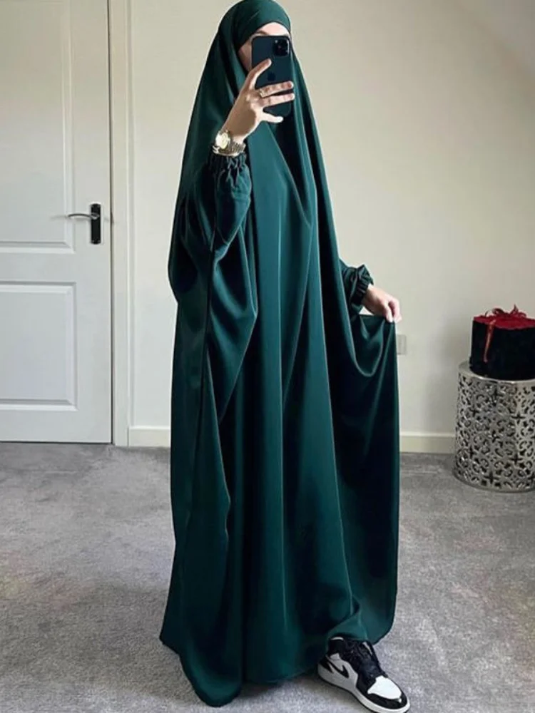 Ramadan Eid Hooded Abaya Women Prayer Garment Muslim Hijab Jilbab Loose Dress Set Abayas Dubai Turkey Islamic Clothes Kaftan
