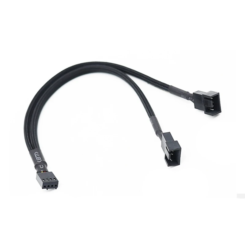 Акция! 4x1-2 Way плетеный кабель Y-разветвитель 3/4 Pin PWM Штекерный разъем вентилятор