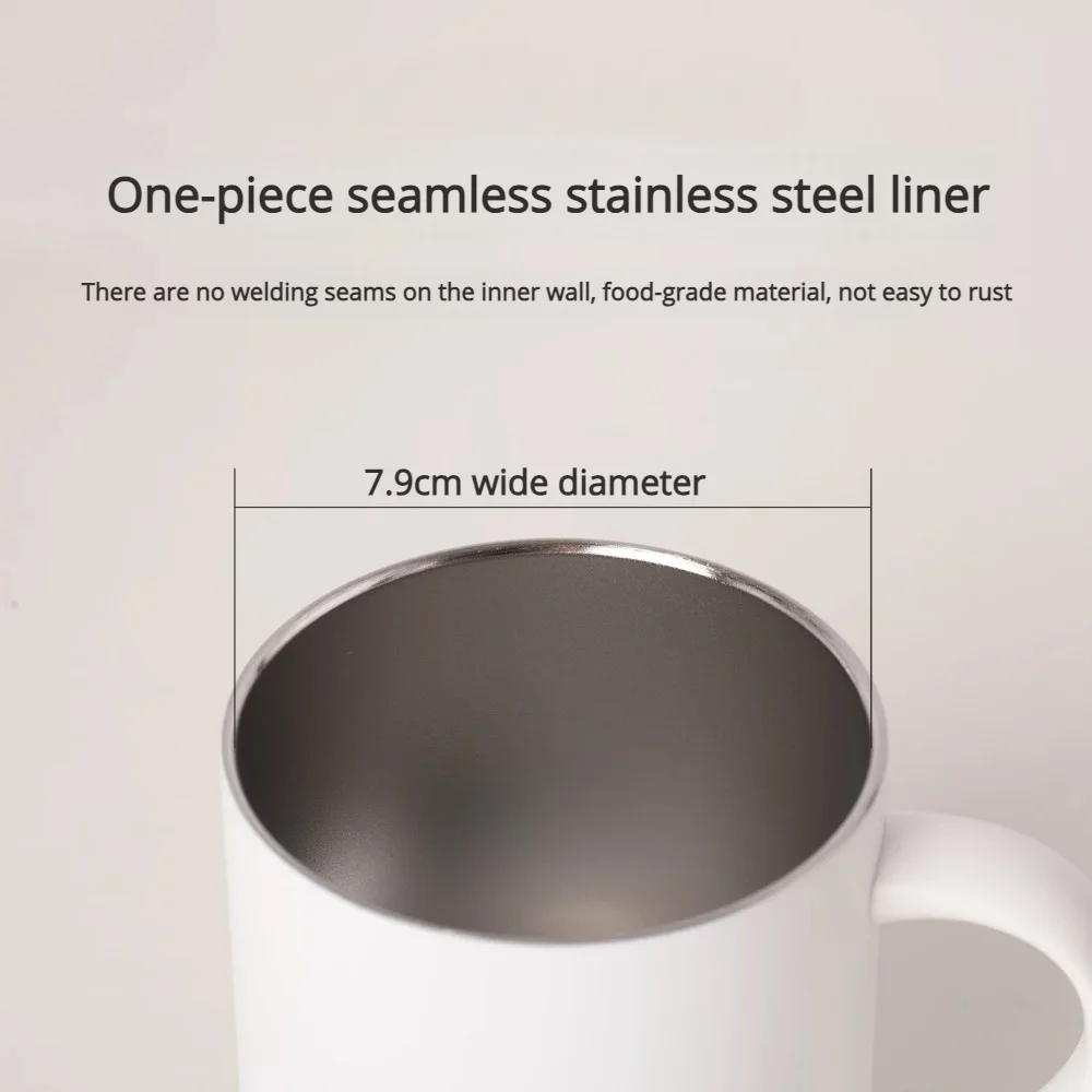 Фото Кружка THERMOS, кружка с ручкой, 450 мл, термос из нержавеющей стали, герметичная кофейная кружка и чашка для молока для офиса, без BPA №3