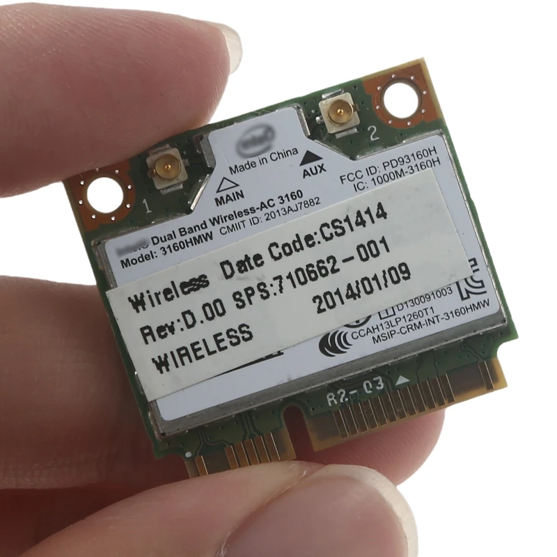 3160 3160HMW Двухдиапазонная 2 4 Мб/с 802.11a/b/g/n WiFi BT 4.0 Беспроводная мини-карта PCI-E
