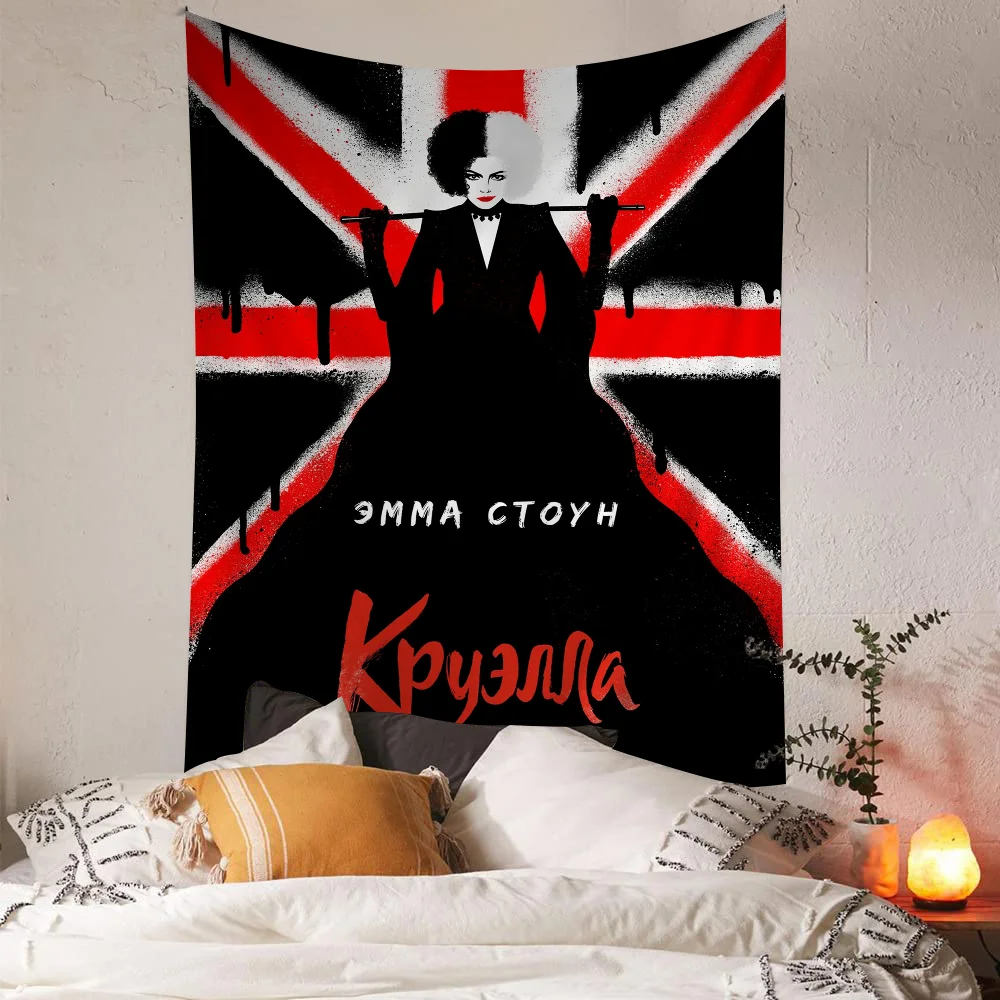 C-Cruella аниме гобелен настенное украшение домашний настенный декор