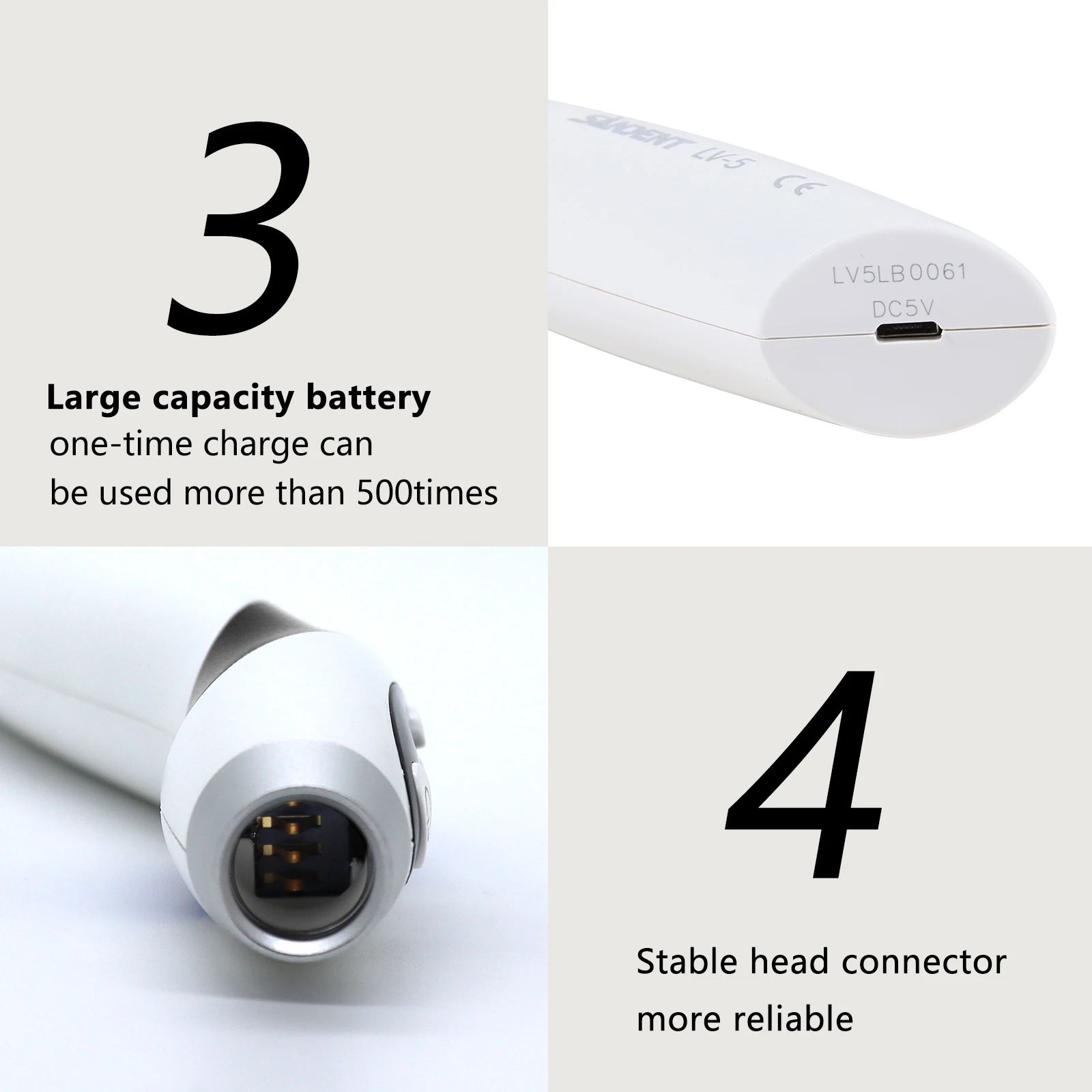 2 режима стоматологической беспроводной полимеризационной лампы Беспроводная