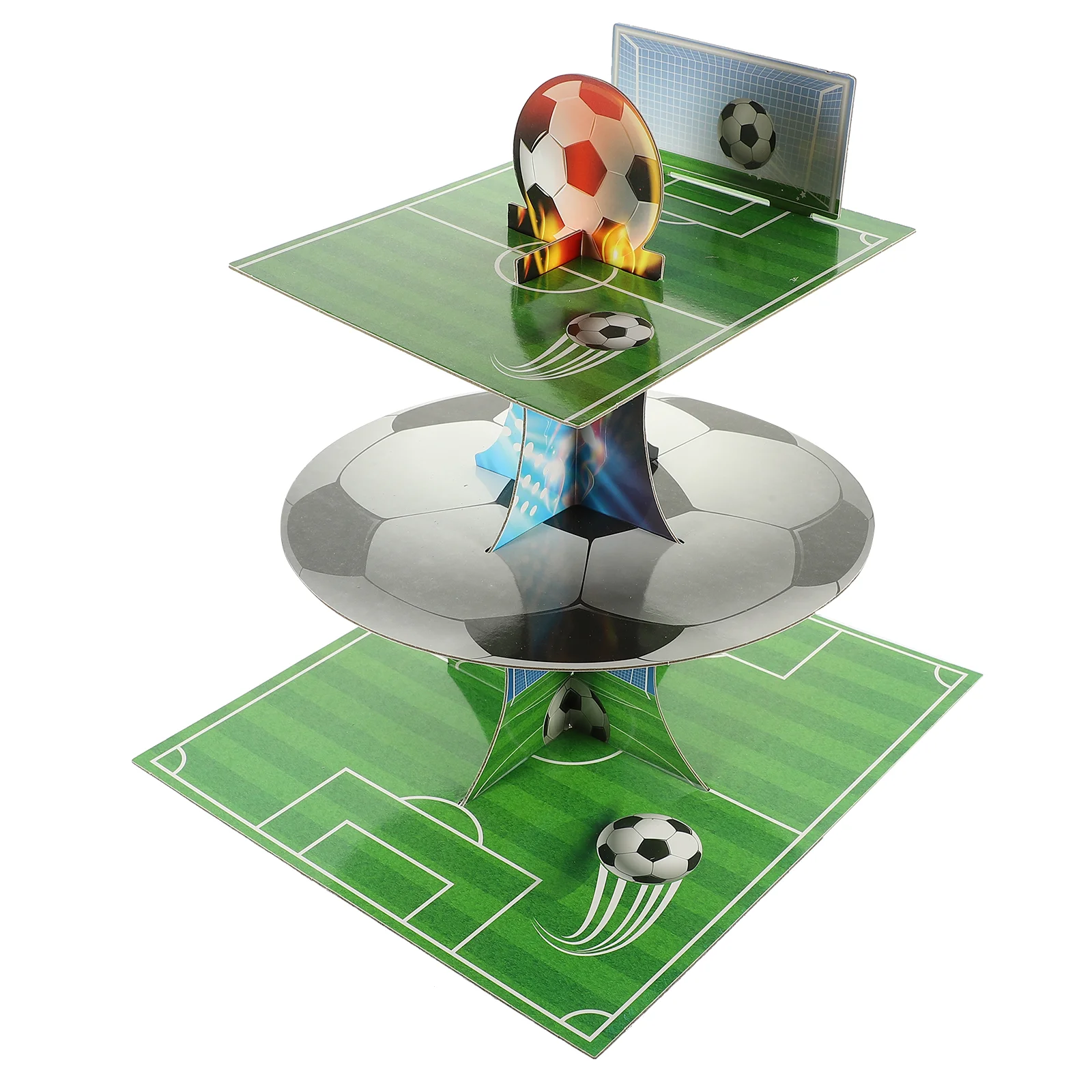 

Table Set Convenient Dessert Holder Tiered Cake Stands Football Theme Party Accessory Grill Topper
