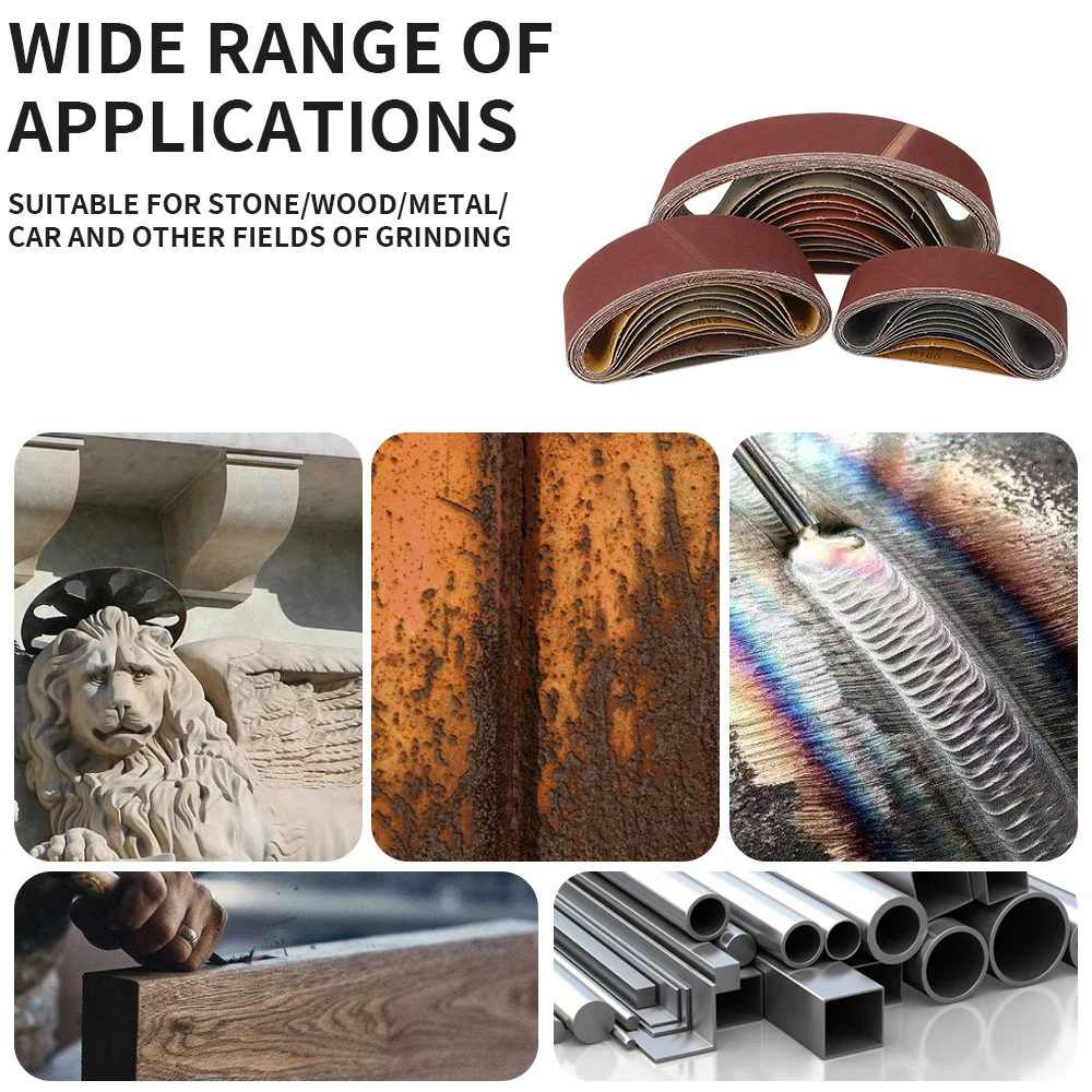 3 шт. абразивные ленты для шлифовальной машинки 75x533 мм