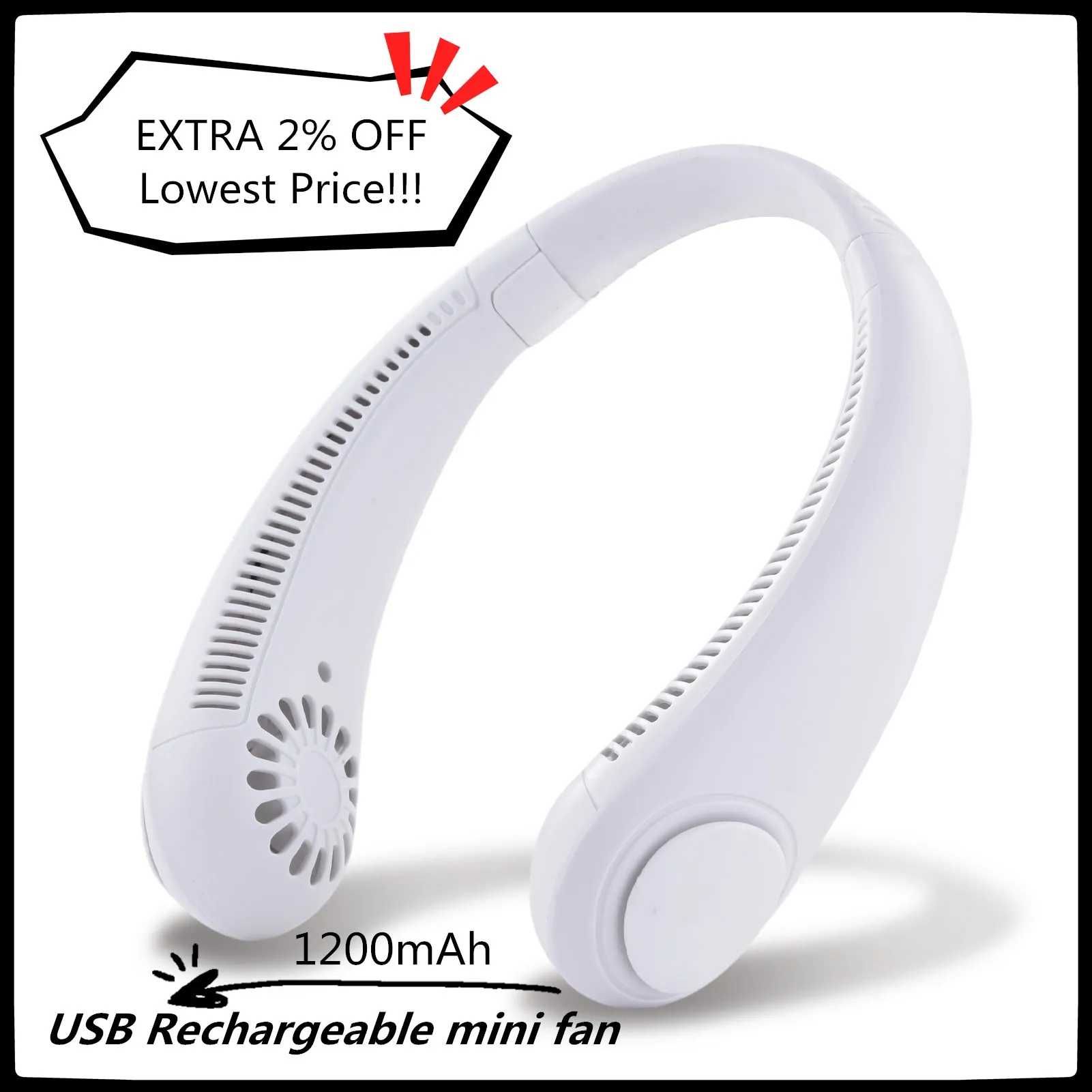 

Новый портативный шейный мини-вентилятор, беспроводные электрические вентиляторы, безлопастной вентилятор, USB Перезаряжаемый спортивный о...
