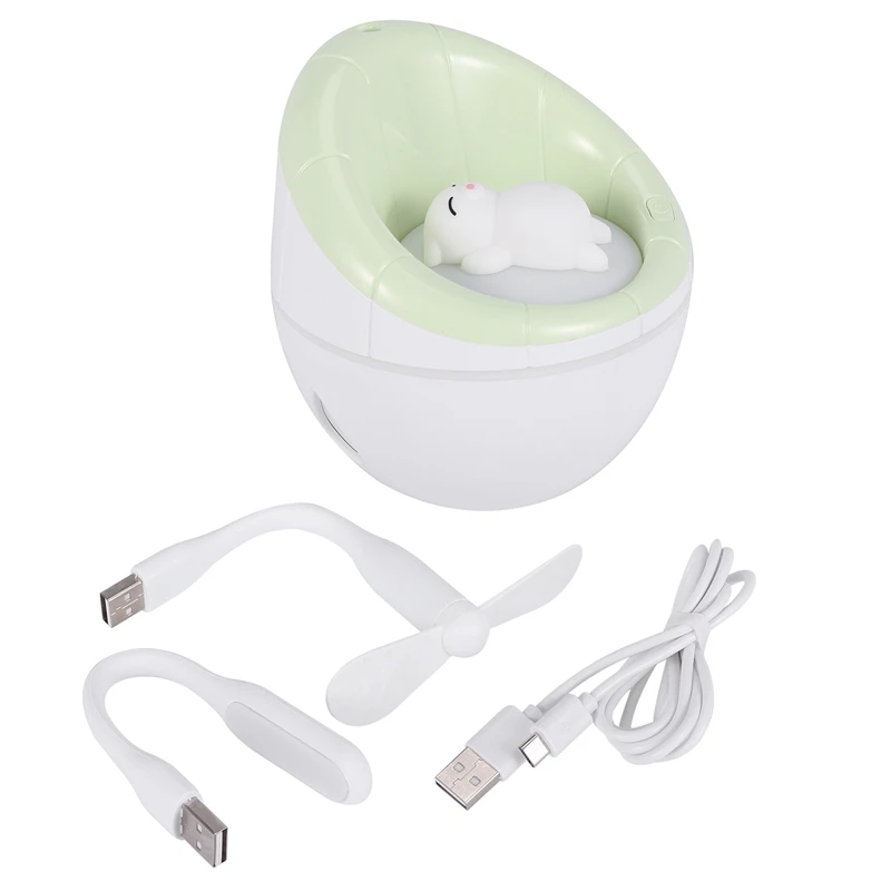 

USB Sofa Shape Humidifier, Mini Cool Humidifier 350Ml Water Volume, One Press Shut-Off For Home Office Bedroom (Green)