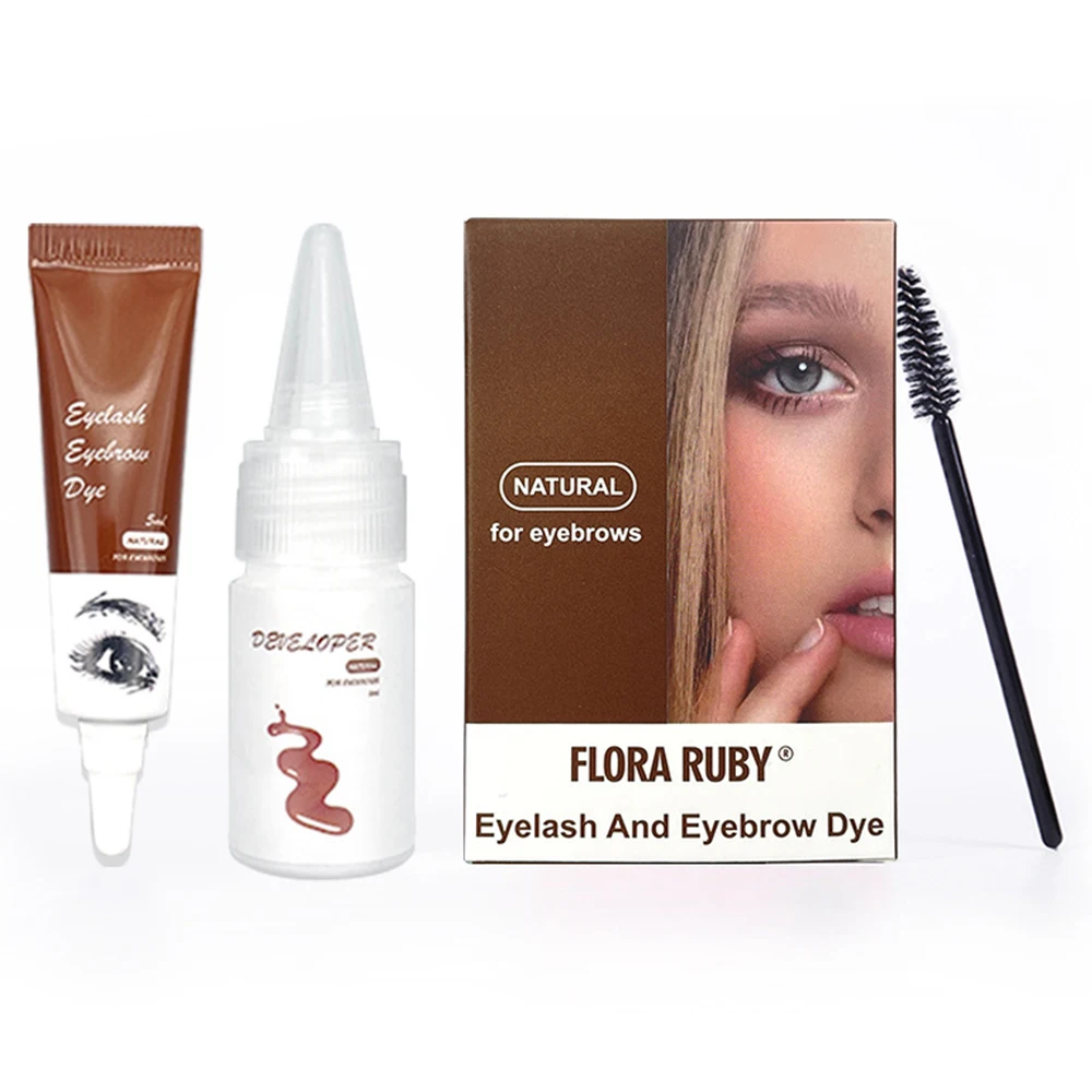 Водостойкий крем для окрашивания ресниц и бровей глаз тату-ручка жидкий ТИНТ