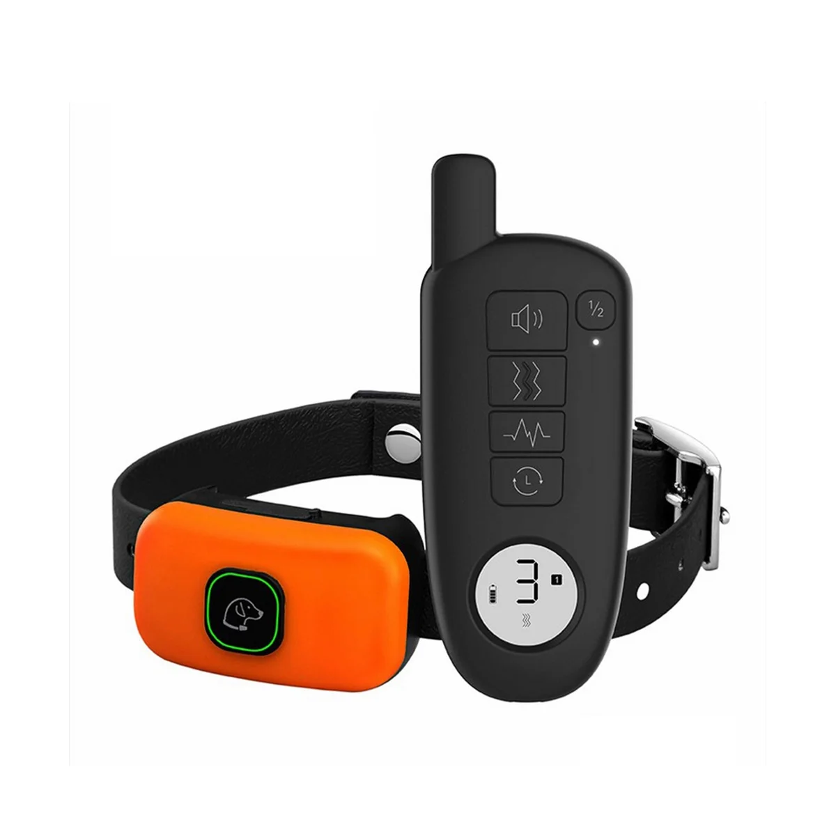 

1000FT Pet Dog Training Collar IP67 Waterproof Rechargeable Electric Remote Shock Vibration Sound Bark(Orange)