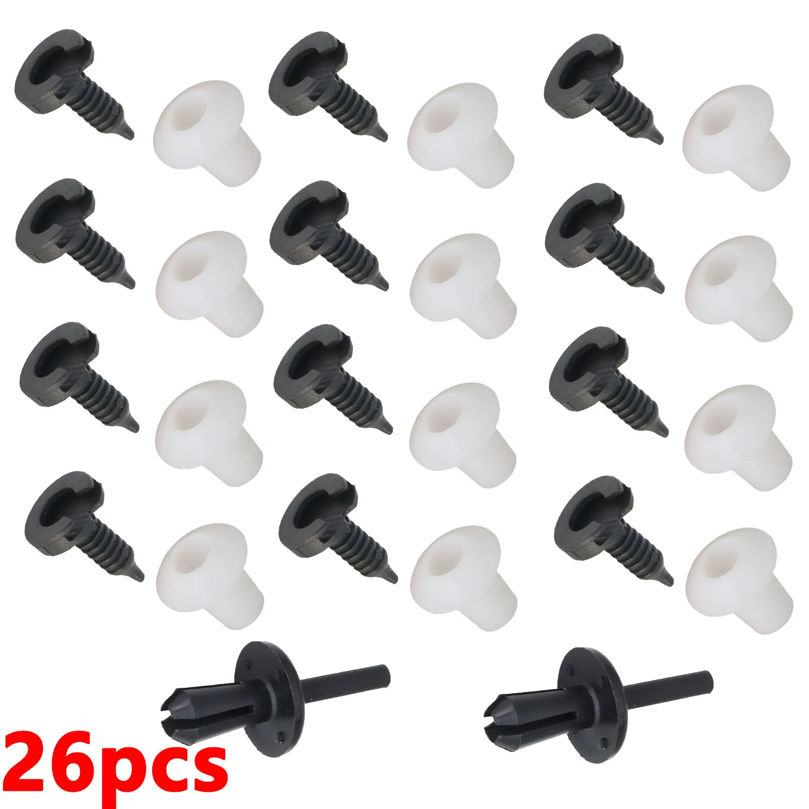 

26Pcs Trim Panel Clips Interior Headlining Fixing Lining Grommets Retainer Screw Fender Bottom Fasteners For Land Rover Defender