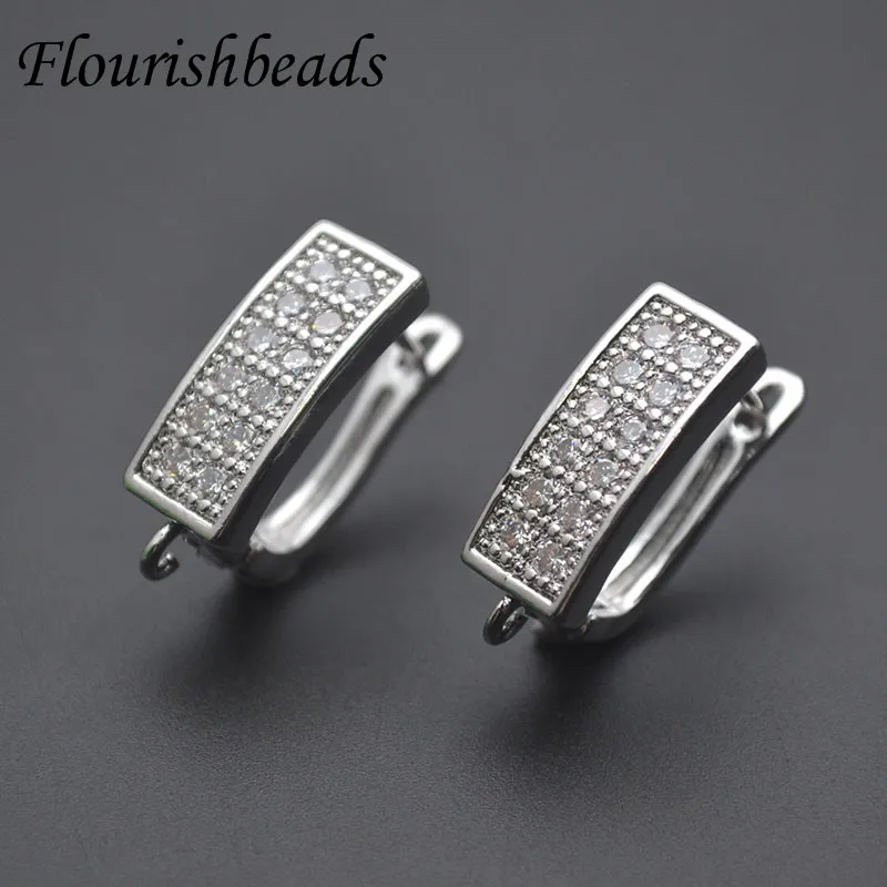 Ювелирные изделия не выцветает базовые серьги Schwenzy проложенные чешскими