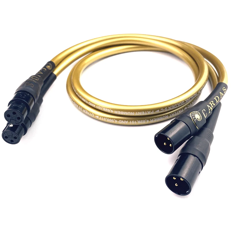 Сбалансированный кабель XLR Hexlink золотистый 5-C с золотистым покрытием для передачи звука, пара