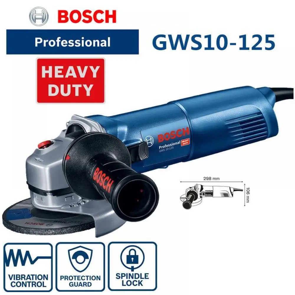 

Угловая шлифовальная машина Bosch GWS, мощный металлорежущий станок, 10-125 мм