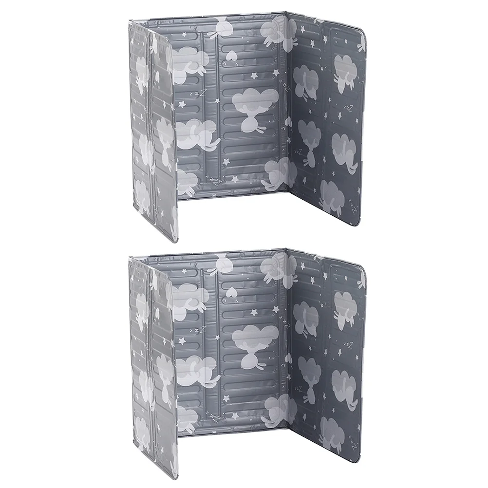 

2 Pcs Safety Mask Oil Baffle Stove Splash Guard Wall Aluminum Foil Kitchen Tools