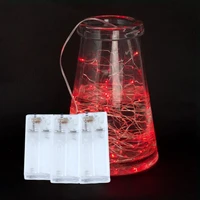 battery box led2aa battery powered led copper wire lighting christmas fairy garland lights holiday party wedding decoration