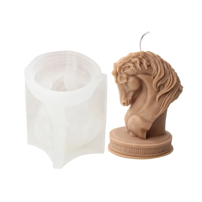 

Silicone Mold Making Horse Head Shaped Candles Ice Chocolate Cake Baking Mold