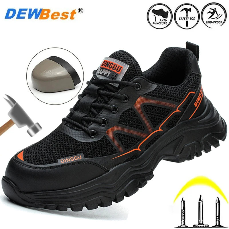 Новая осенняя мужская защитная обувь со стальным носком и защитой от ударов