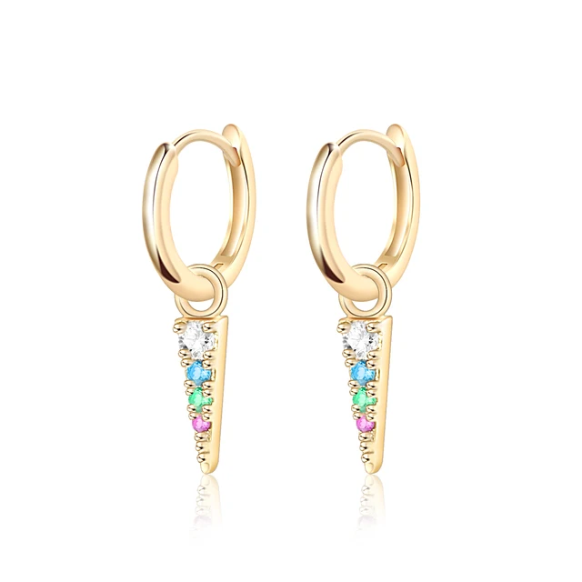 Stunning 925 Sterling Silver Colourful Zircon Piercing Cartilage Huggie Hoop Earrings for Women – Exquisite Ear Jewellery and Meaningful Gifts