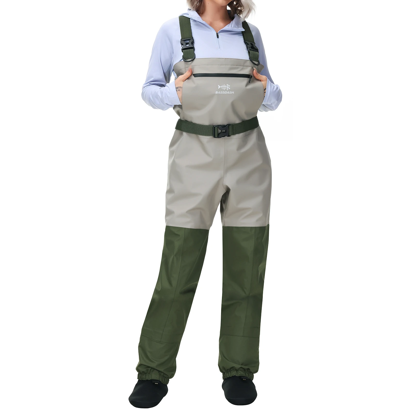 

Bassdash IMMERSE Fishing Waders Women Stocking Foot Waterproof Trousers Chest Wader For Ourdoor Adventure