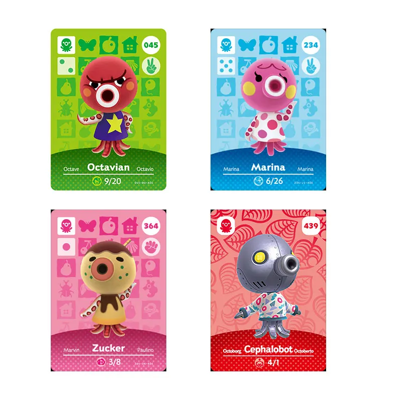 

New Animal Crossing Game Card [octopus] New Horizons Anime Characters Compatible with Switch / Lite / Wii U and New 3DS