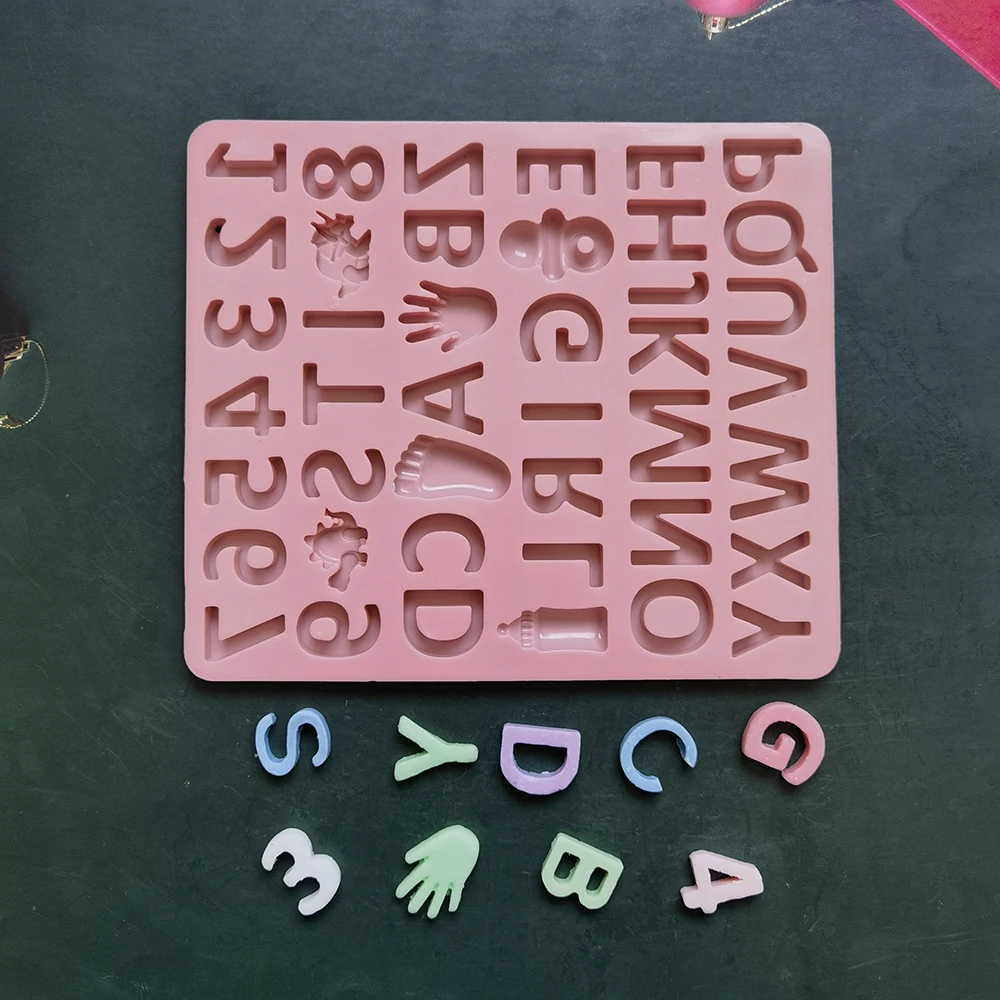 

Letter&Number Chocolate Silicone Mold Alphabet Cookie Candy Cake Mold Baking Pastry Tray Tool Cake Decorate Kitchen Accessories
