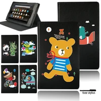 folio tablet case for fire 7 hd 105th7th9th genhd 86th7th8th gen cute cartoon series stand cover protective shell pen